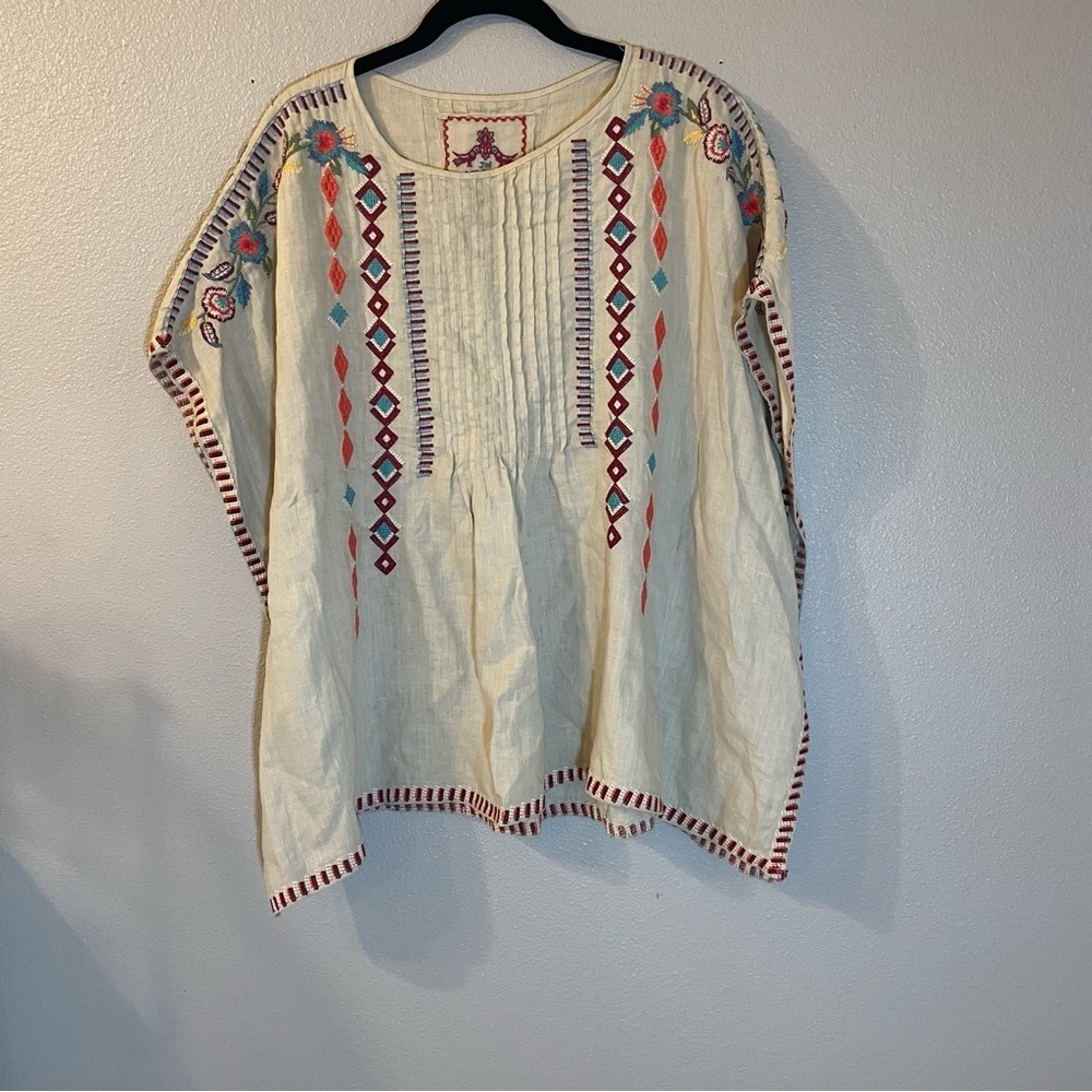 Johnny Was JW poncho tunic top. Size XS. Oversized Boho. Pre-owned. - Picture 1 of 9